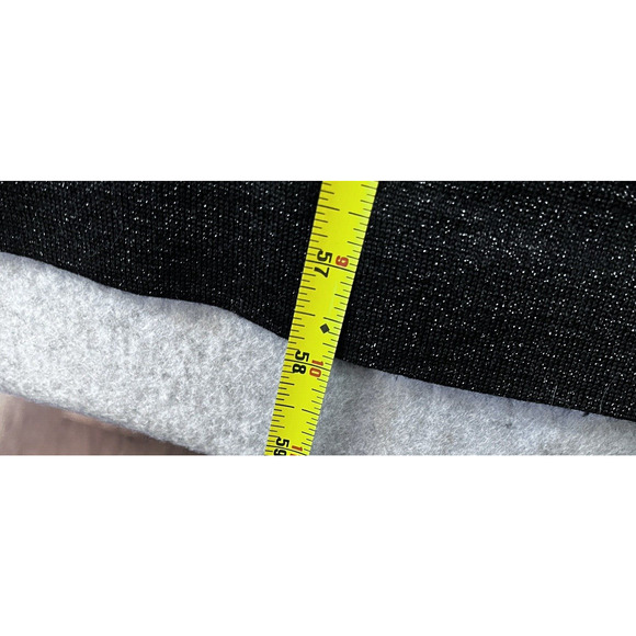 Roncelli Maxi Dress SZ L Black Metallic Sultry Goth Minimalist Party Cowl VTG - Picture 7 of 7